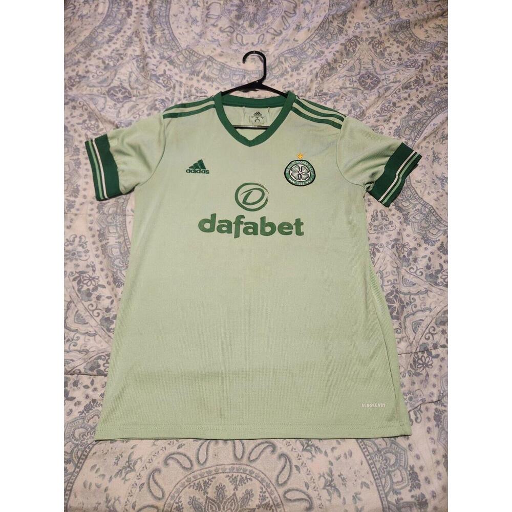 adidas Men’s Light Green Celtic FC Away Jersey with Dark Green Accents
